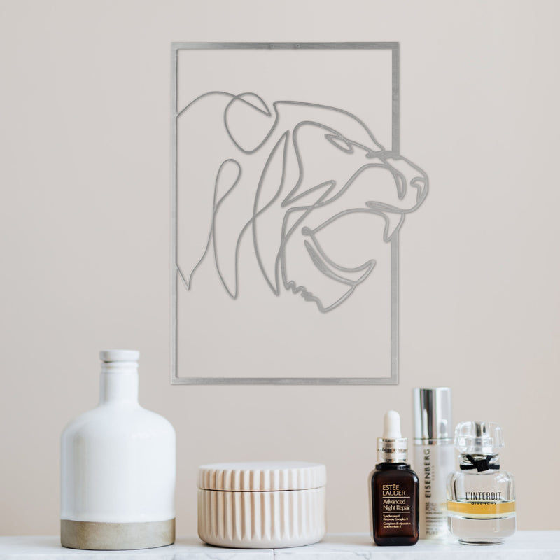 Big Cat Male Metal Wall Art