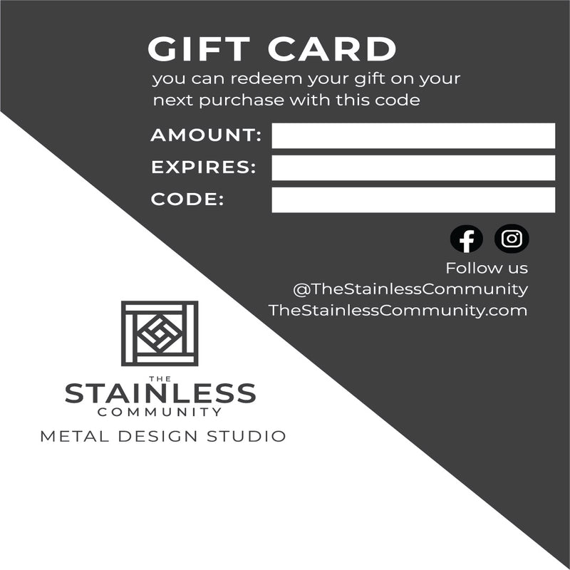 The Stainless Community Gift Card Back
