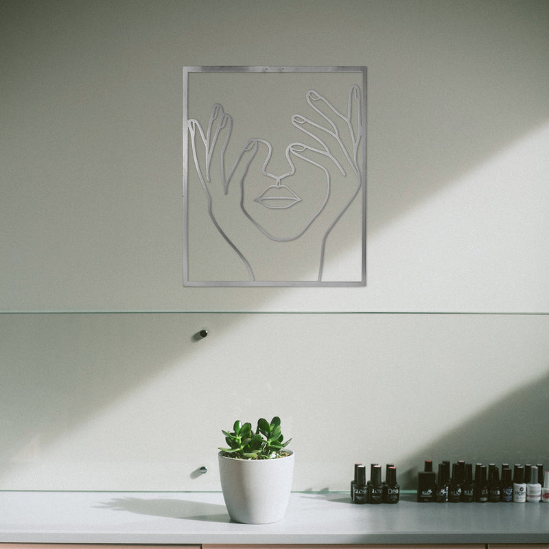 Abstract Face Steel Metal Wall Art