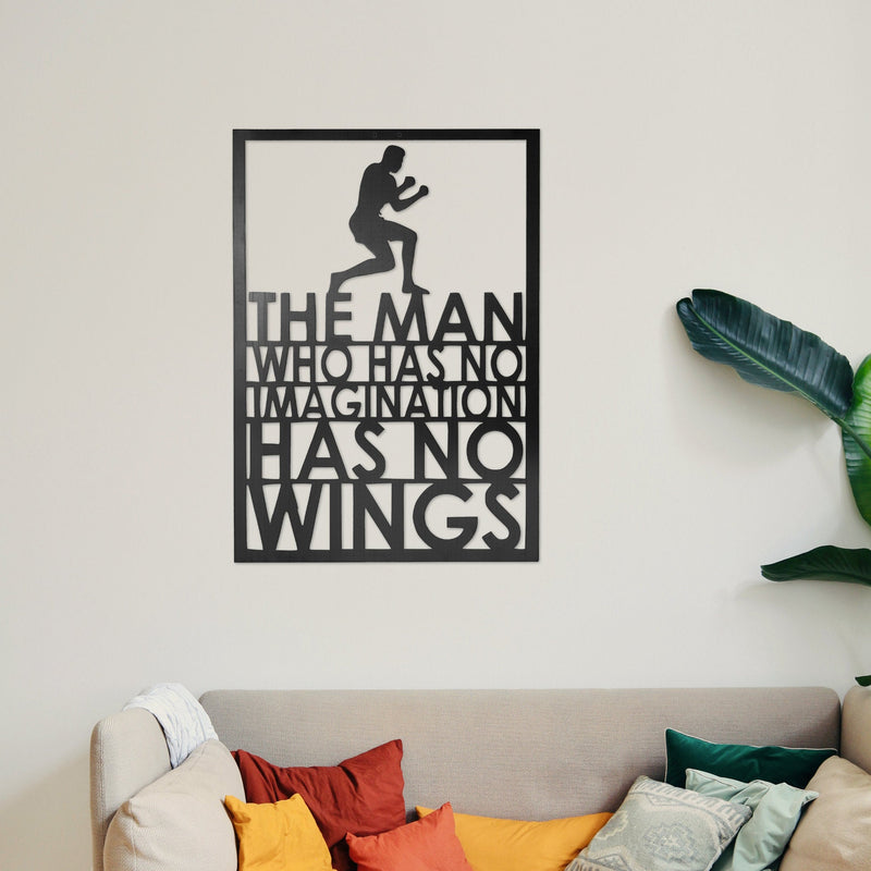 Ali Quote Black Metal Wall Art