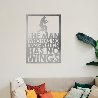 Ali Quote Steel Metal Wall Art#style_stainless-steel