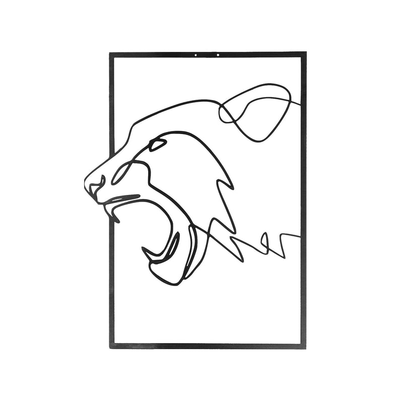 Big Cat Female Metal Wall Decor