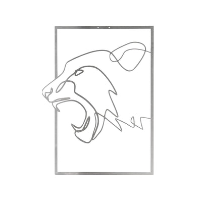 Big Cat Female Metal Sign#style_stainless-steel