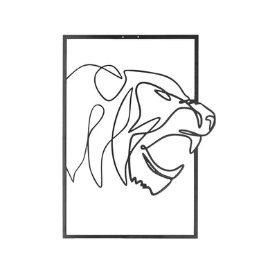 Big Cat Male Wall Art#style_matte-black