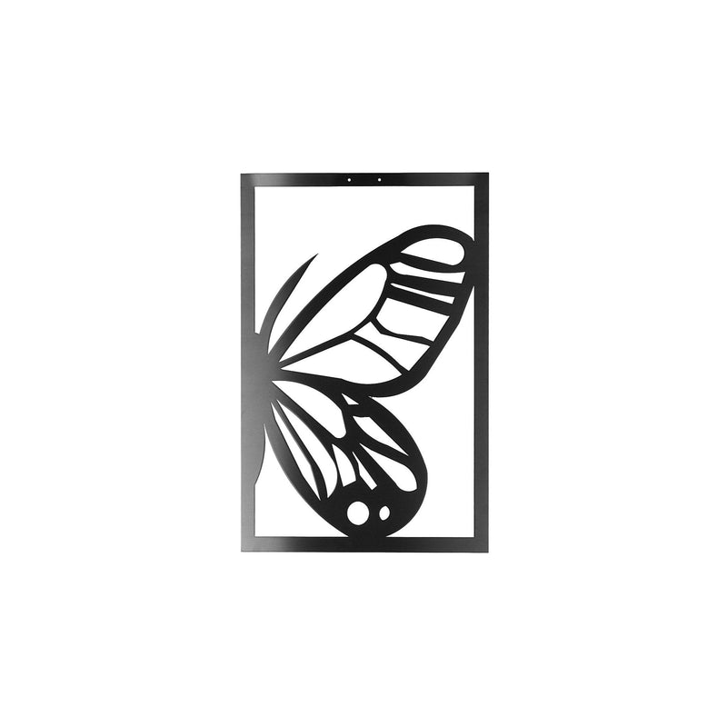 Matte Black Butterfly Metal Sign